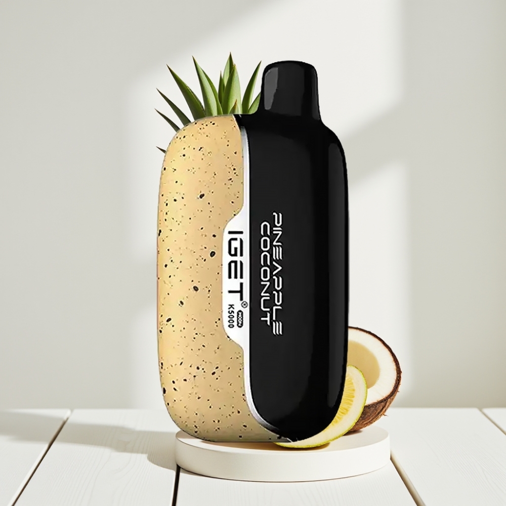 IGET Moon K5000 Puffs Nešiojamasis Vapas Ananasas Kokosas, 5000 Puffs, 81.5 g