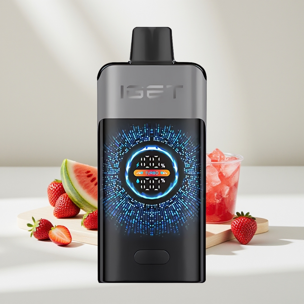 IGET ONE 12000 Puffs Braškynės Arbūzo Ledas 2700 mAh 0.6 ohm Dvigubas Tinklelis