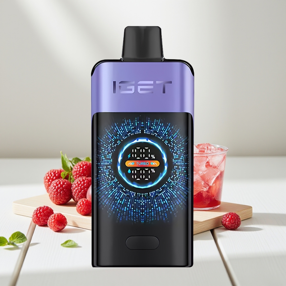 IGET ONE 12000 Puffs Disposable Vape Avietinė Vynuogė Ledas, 2700 mAh, 0.6 ohm
