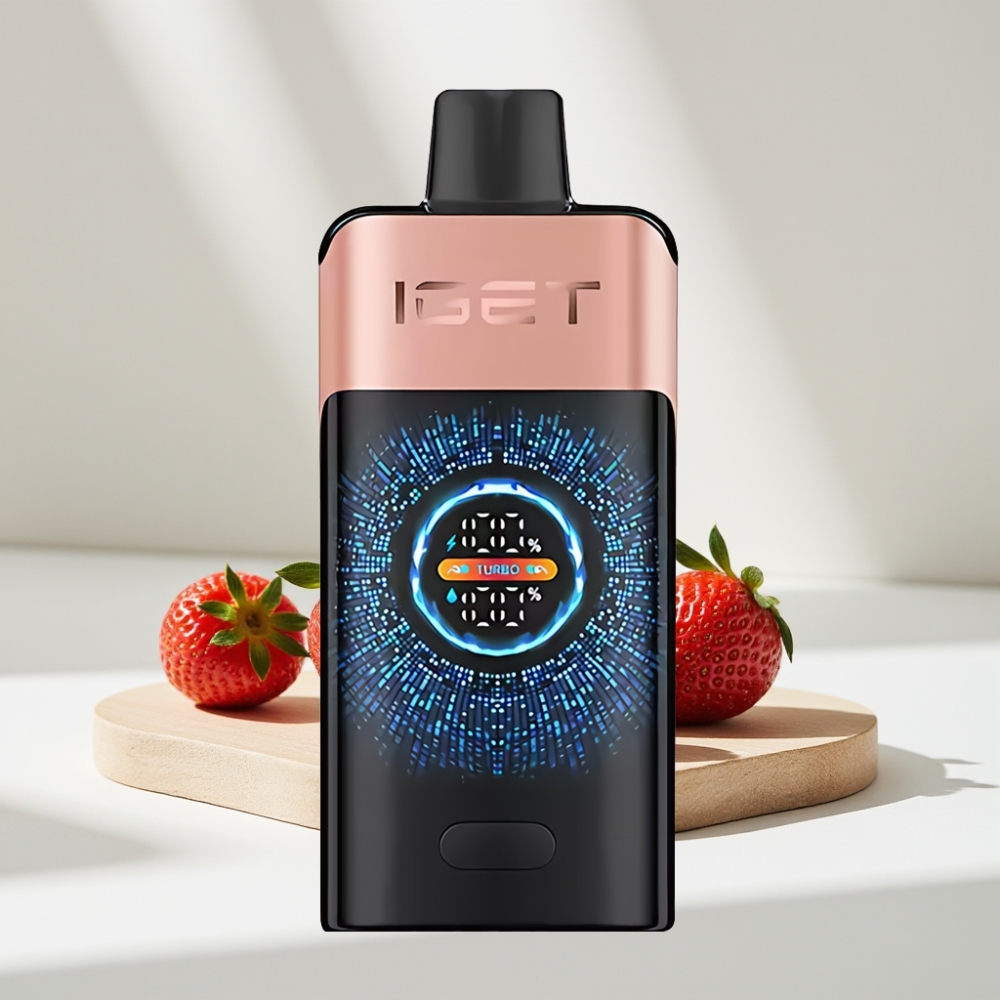 IGET ONE 12000 Puffs Disposable Vape Braškės ir Avietės, 2700 mAh, 0,6 ohm