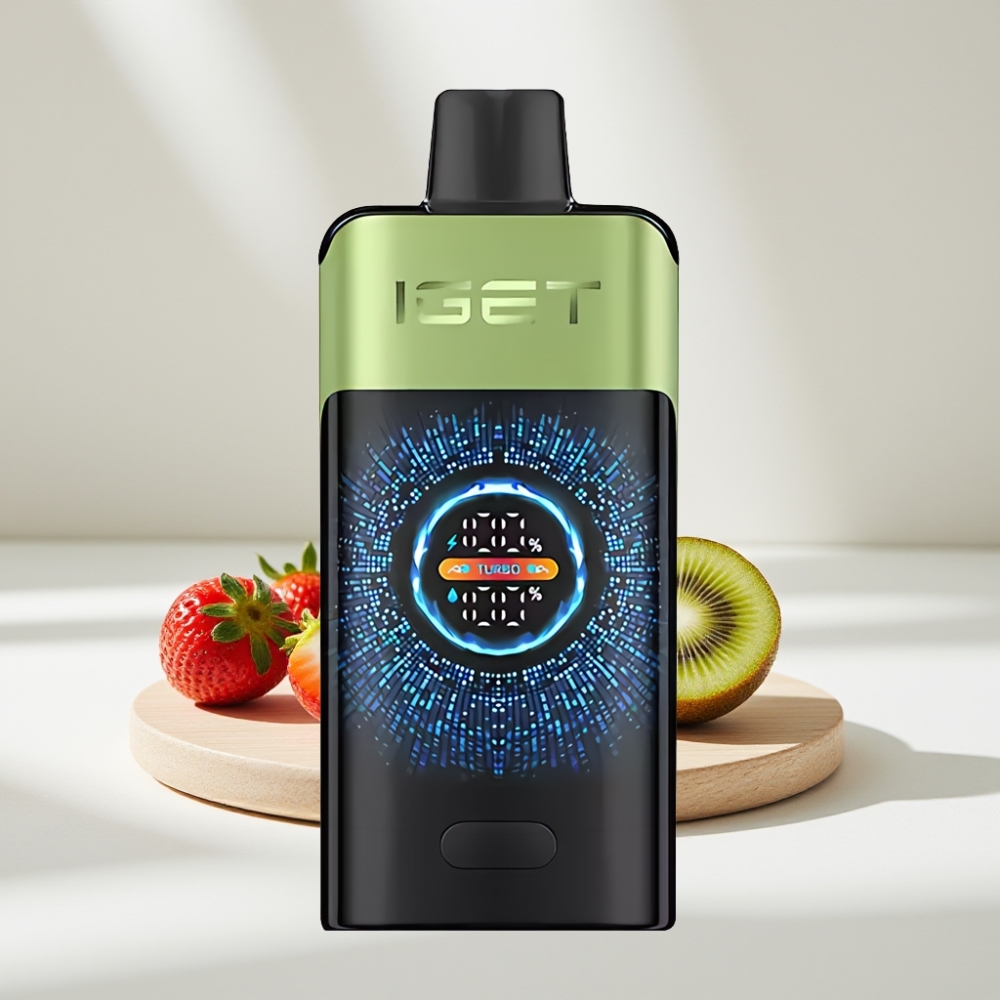 IGET ONE 12000 Puffs Disposable Vape Braškių-Kivių Šaldytas, 12000 Puffs, 2700 mAh, 0.6 ohm
