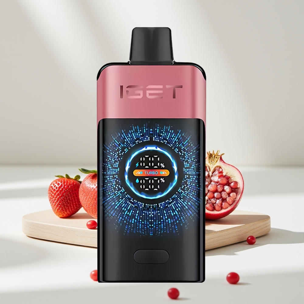 IGET ONE 12000 Puffs Disposable Vape Braškynės Granato Mėtų Skonis, 2700 mAh, 0.6 ohm