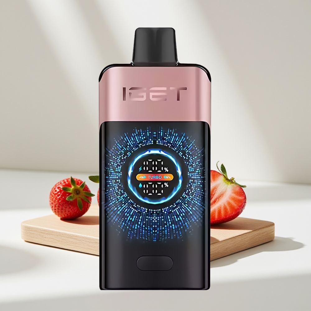 IGET ONE 12000 Puffs Disposable Vape Chupa Chups Braškė, 2700 mAh, 0.6 ohm