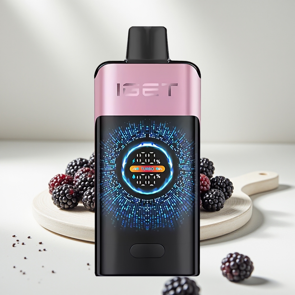 IGET ONE 12000 Puffs Disposable Vape Juodųjų Aviečių Ledas, 2700 mAh, 0,6 ohm
