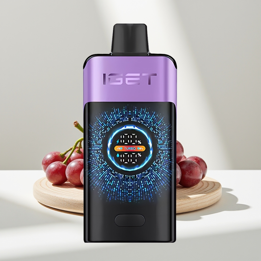 IGET ONE 12000 Puffs Disposable Vape Vynuogių Ledas, 2700 mAh, 0.6 ohm