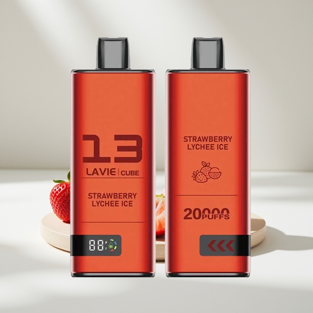 Lavie Cube 20000 Puffs Disposable Vape Braškės Liučių Ledas, 28ML, 2%/5%, Type C