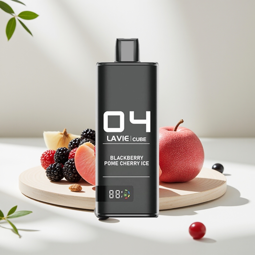 Lavie Cube 20000 Puffs Juodųjų Serbentų ir Obuolių Vyšnių Ledas 28ML 5% Type C