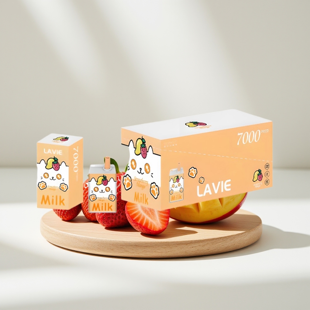 LAVIE Milk 7000 Puffs Braškės Mango, 16ML, 600mAh, Type C
