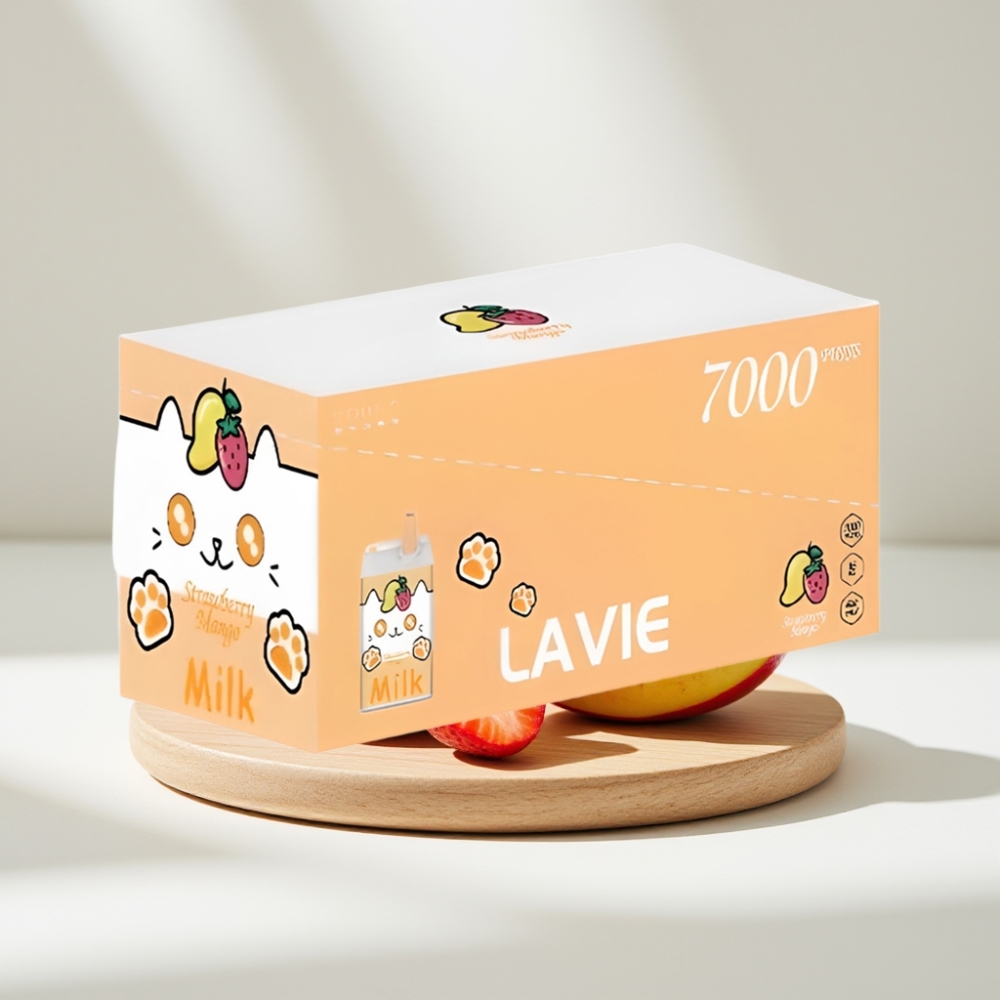 LAVIE Milk 7000 Puffs Braškės Mango, 16ML, 600mAh, Type C