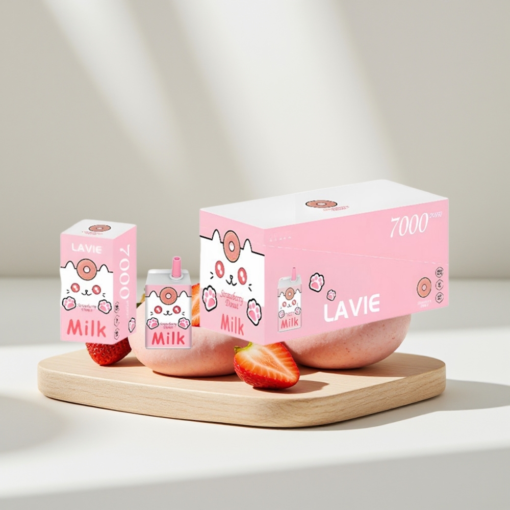 LAVIE Milk 7000 Puffs Braškinių Spurgų, 16ML, 5%, Type C