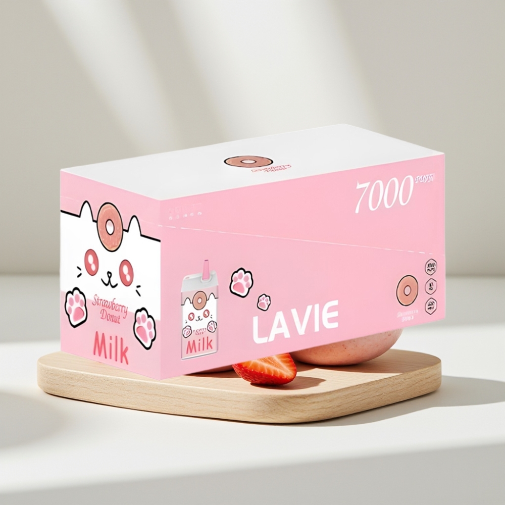 LAVIE Milk 7000 Puffs Braškinių Spurgų, 16ML, 5%, Type C