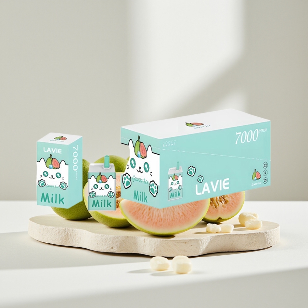 LAVIE Milk 7000 Puffs Guava Ice (0%, 2%, 5% nikotino, 16ML, 600mAh)