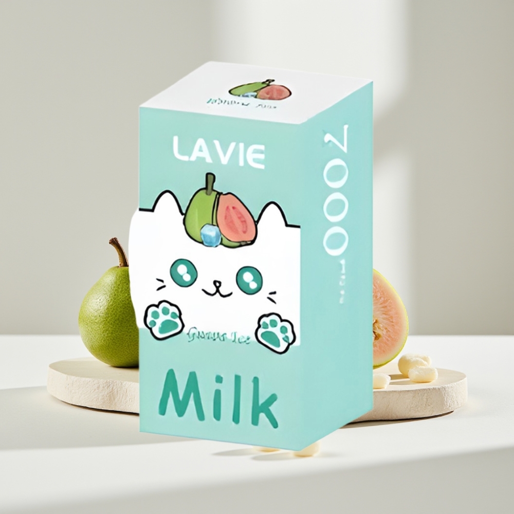 LAVIE Milk 7000 Puffs Guava Ice (0%, 2%, 5% nikotino, 16ML, 600mAh)