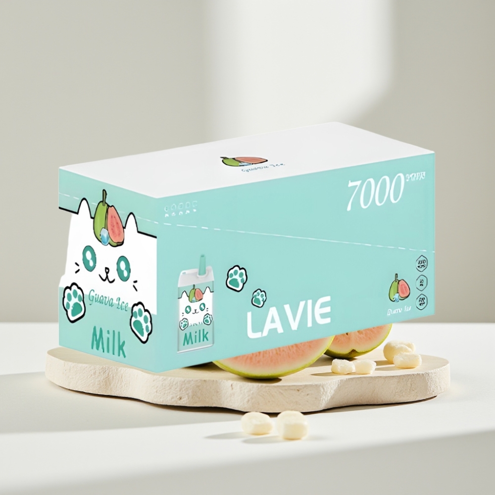 LAVIE Milk 7000 Puffs Guava Ice (0%, 2%, 5% nikotino, 16ML, 600mAh)