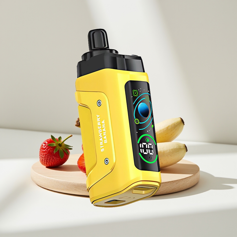 Razz Bar 45000 Puffs Disposable Vape Braškės-Bananai, 45000 Puffs, 1.0 Ohm, 650 mAh