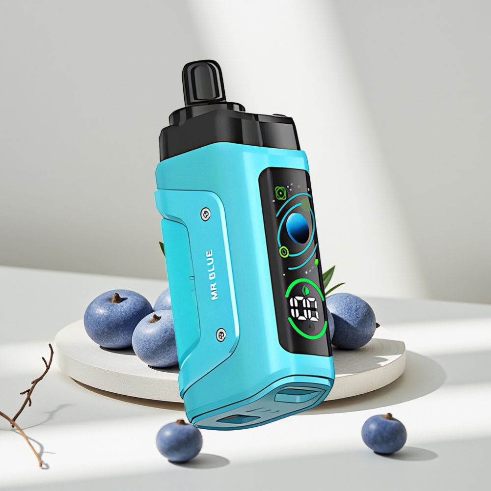Razz Bar 45000 Puffs Disposable Vape Mėlynasis, 45000 Puffs, 1.0 Ohm, 650 mAh